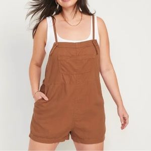 Old Navy Sleeveless Utility Linen Romper NWT